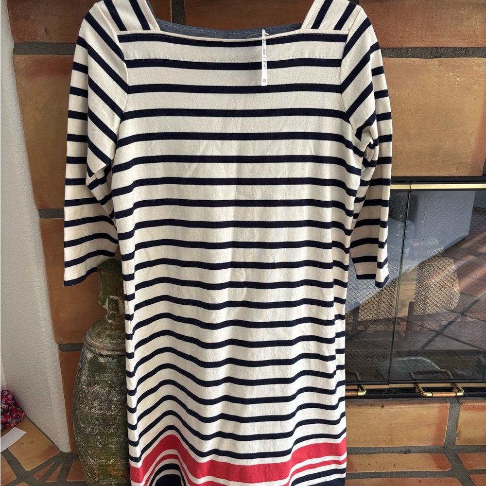 L.L Bean Mariner Striped Dress NWT size small - Picture 2 of 4